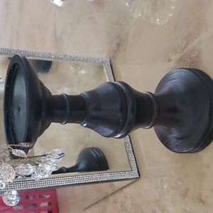 Black Wooden Candlestick